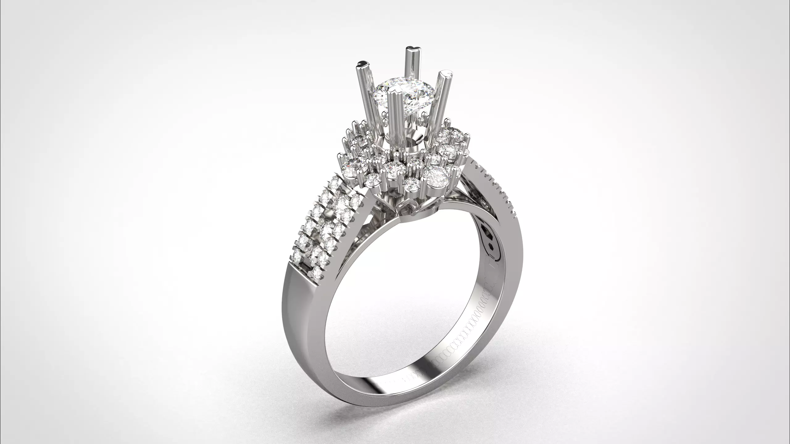 Engagement ring 3dm stl obj detail 3D print model R012 3D print model_0
