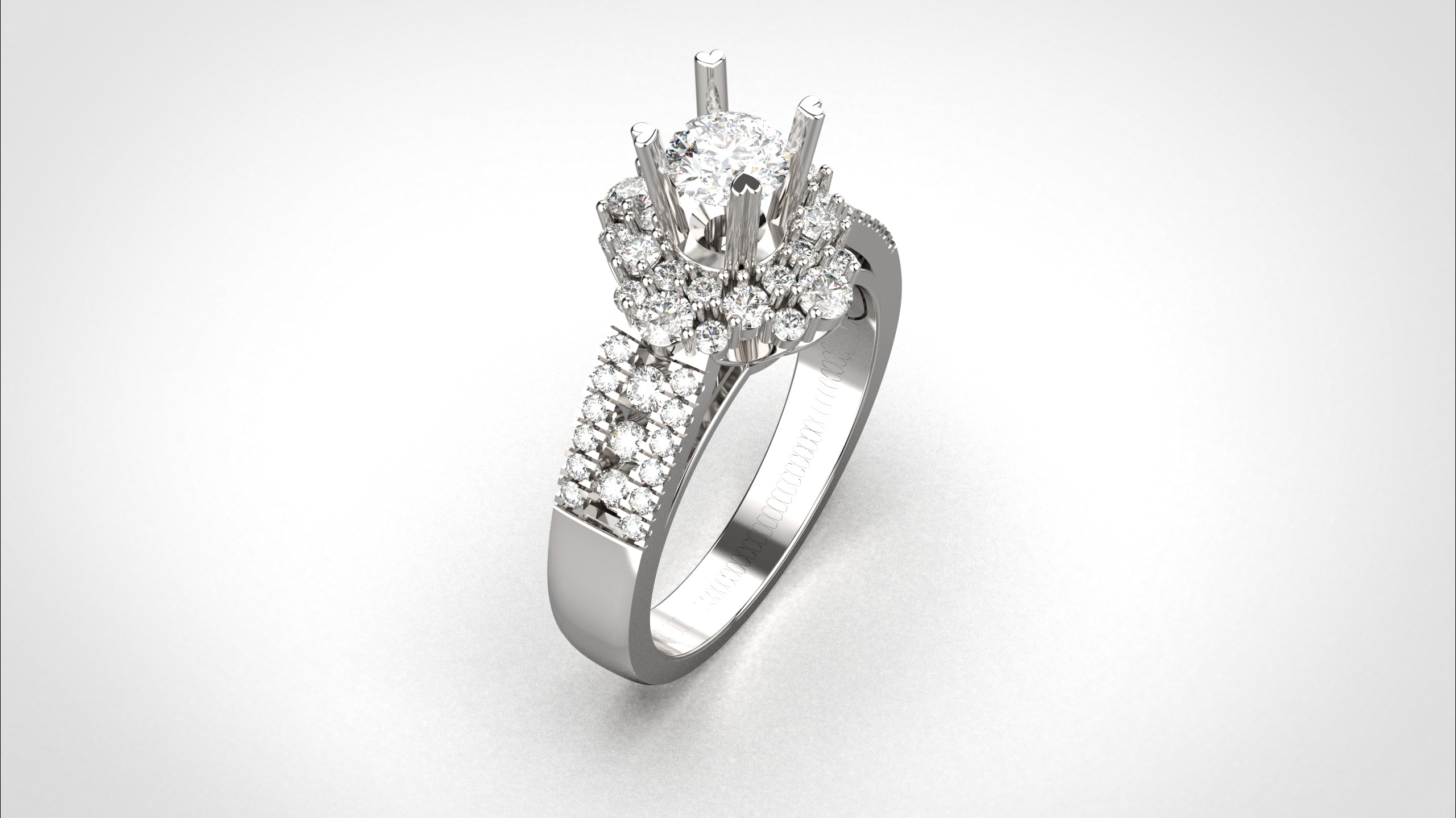 Engagement ring 3dm stl obj detail 3D print model R012 3D print model_1