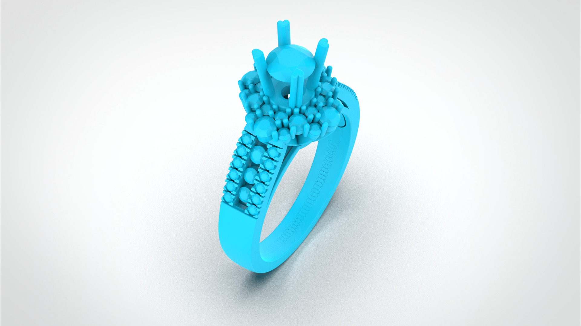 Engagement ring 3dm stl obj detail 3D print model R012 3D print model_21