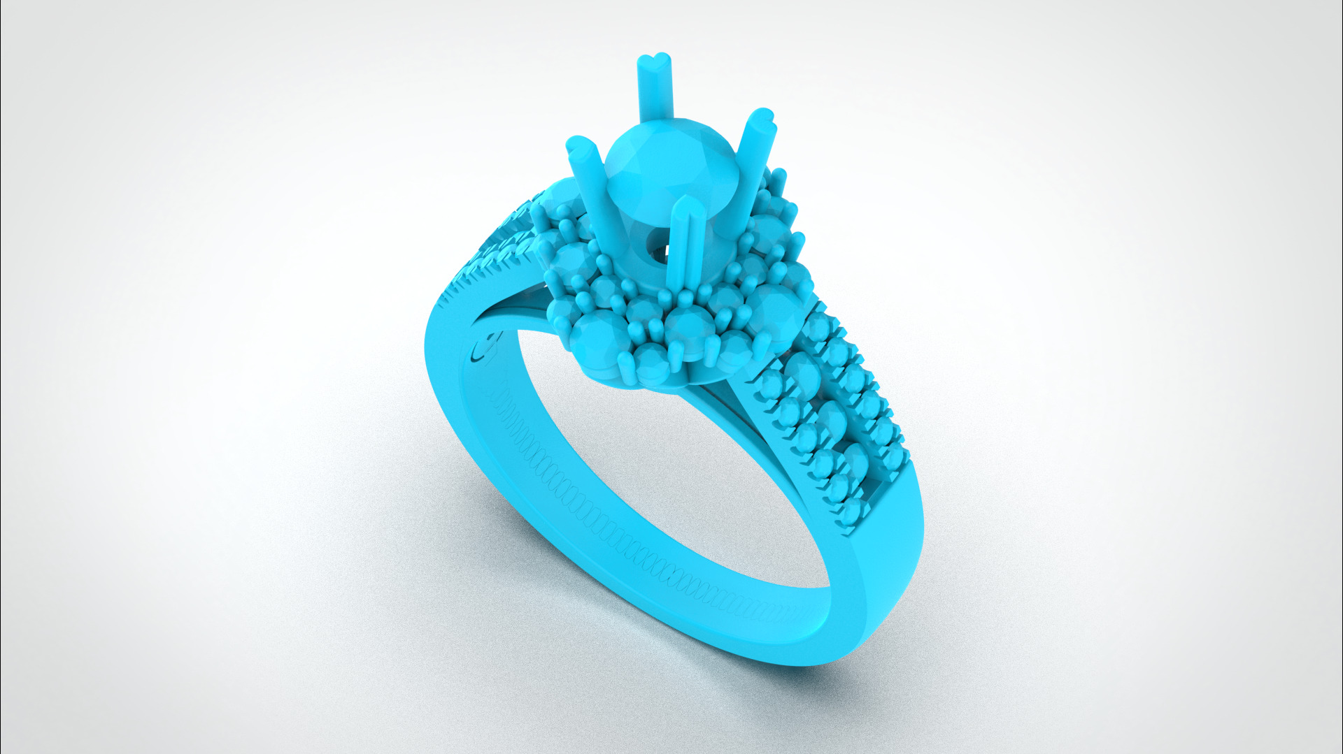 Engagement ring 3dm stl obj detail 3D print model R012 3D print model_22