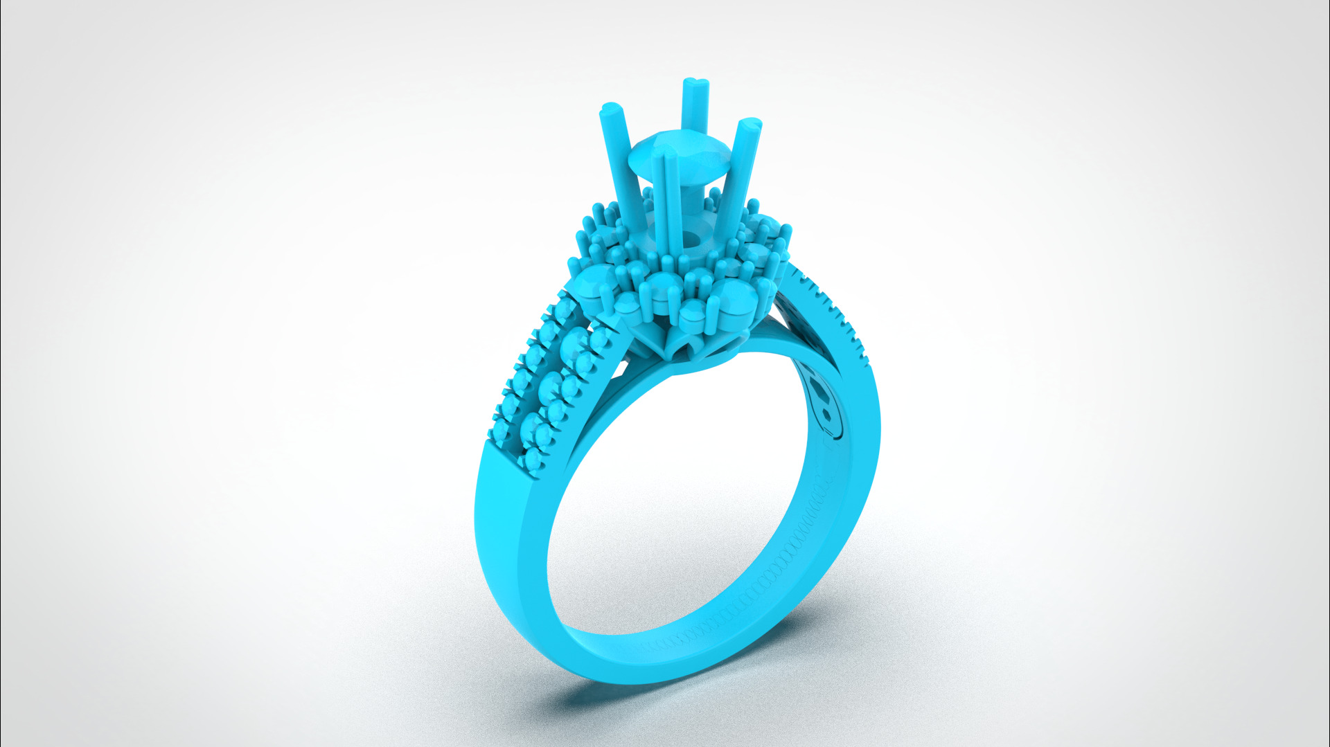 Engagement ring 3dm stl obj detail 3D print model R012 3D print model_23