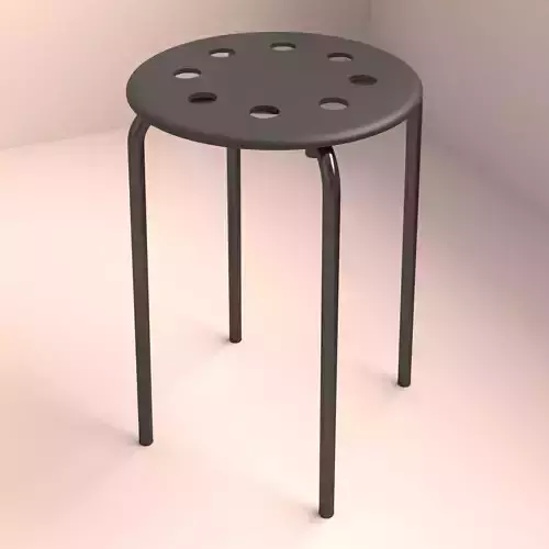  stool marius black and withe