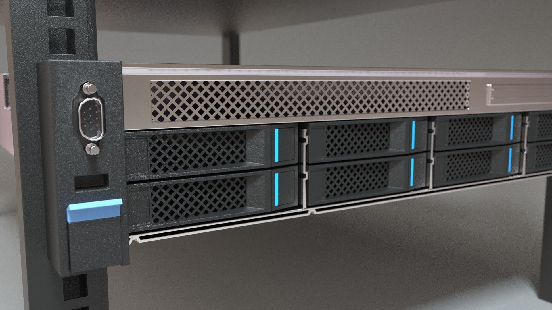 Host machine chassis memory model 3D model_7