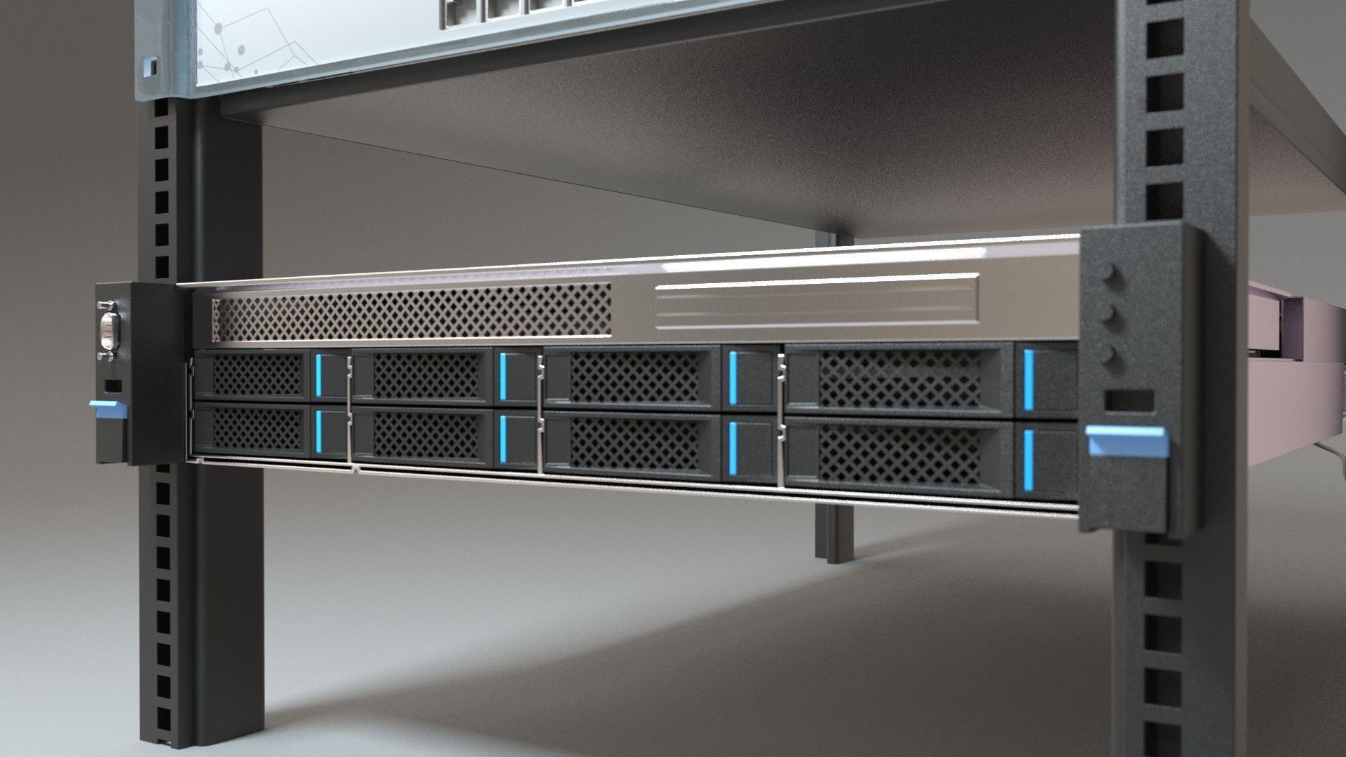 Host machine chassis memory model 3D model_5