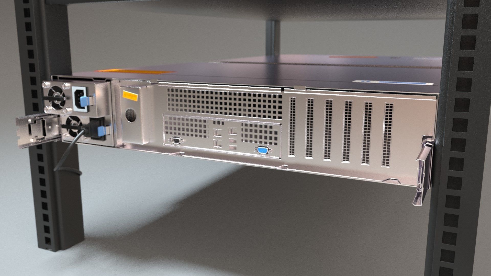 Host machine chassis memory model 3D model_3