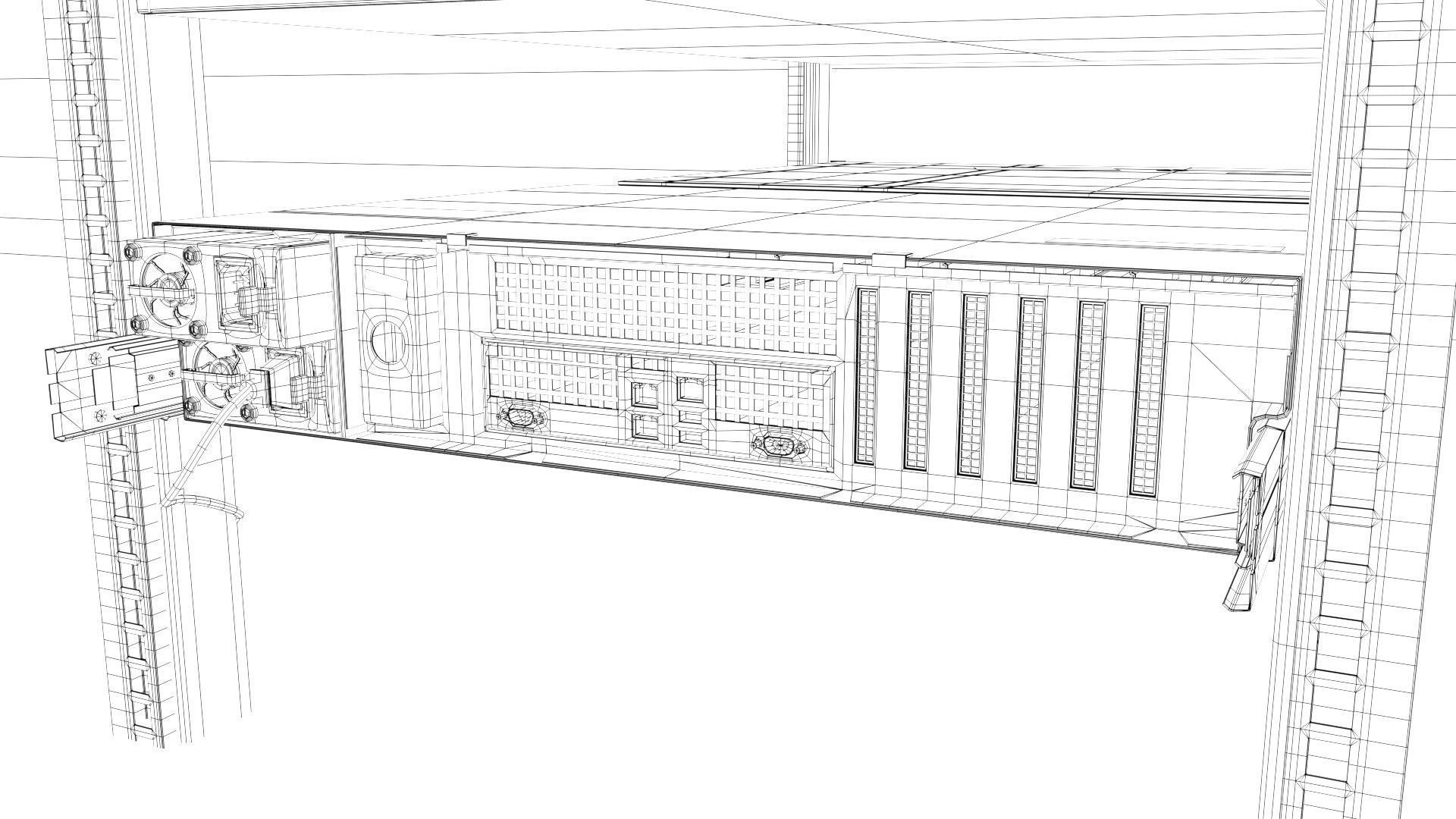 Host machine chassis memory model 3D model_12