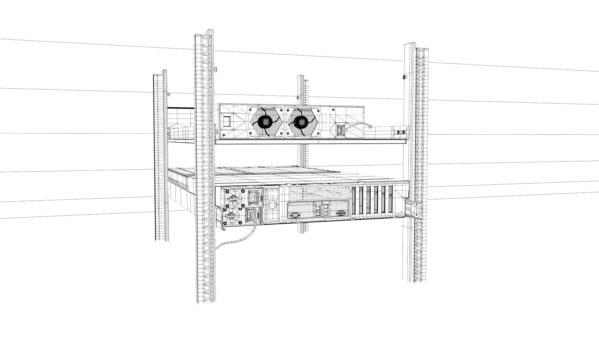 Host machine chassis memory model 3D model_11