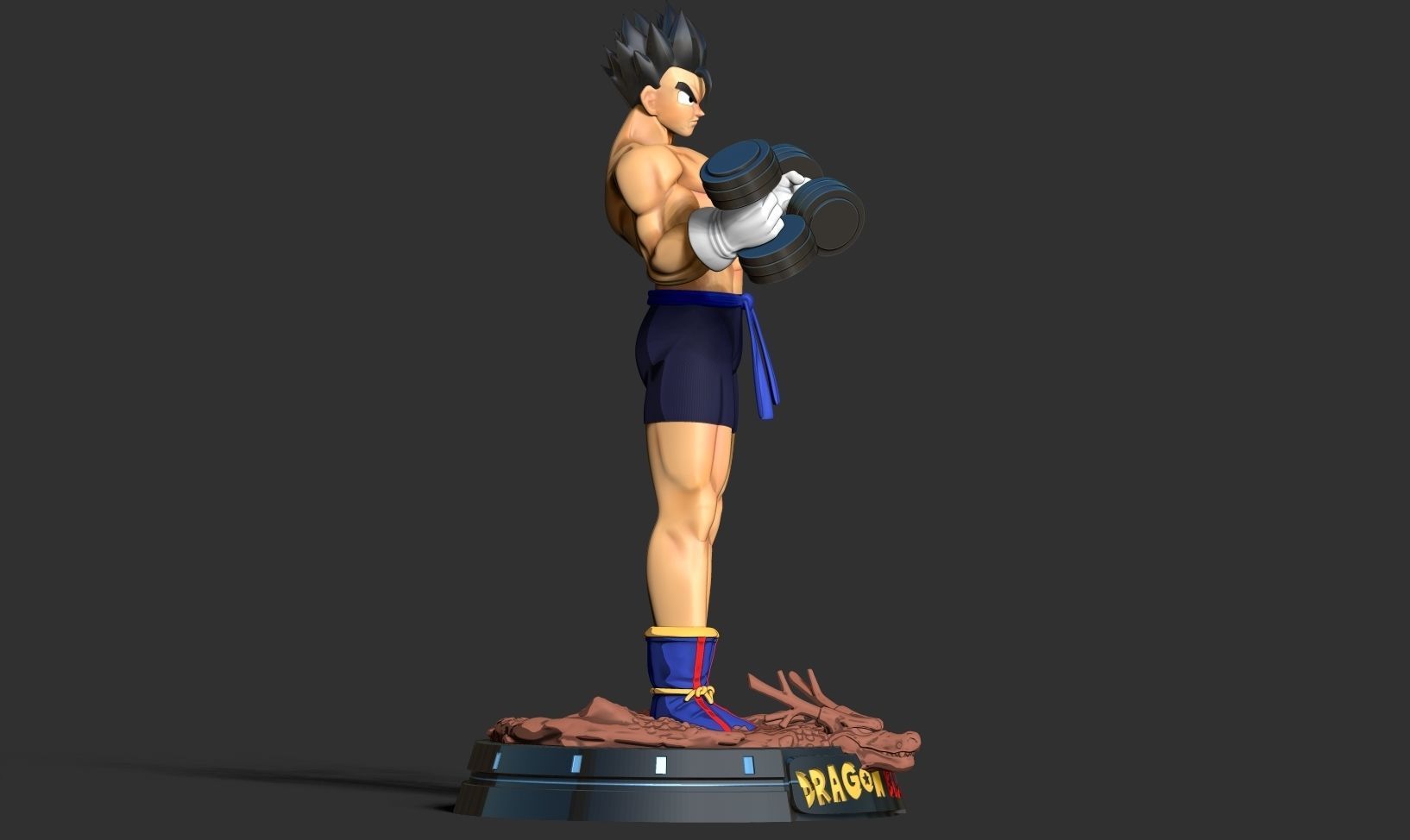 Gohan with gym 3D print model_11