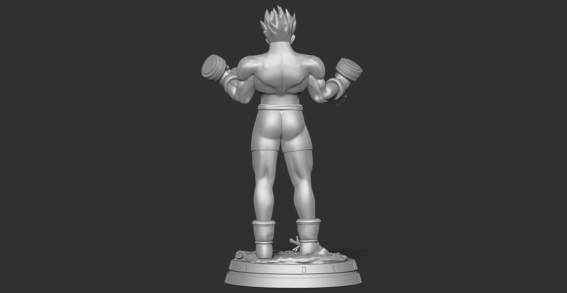 Gohan with gym 3D print model_18