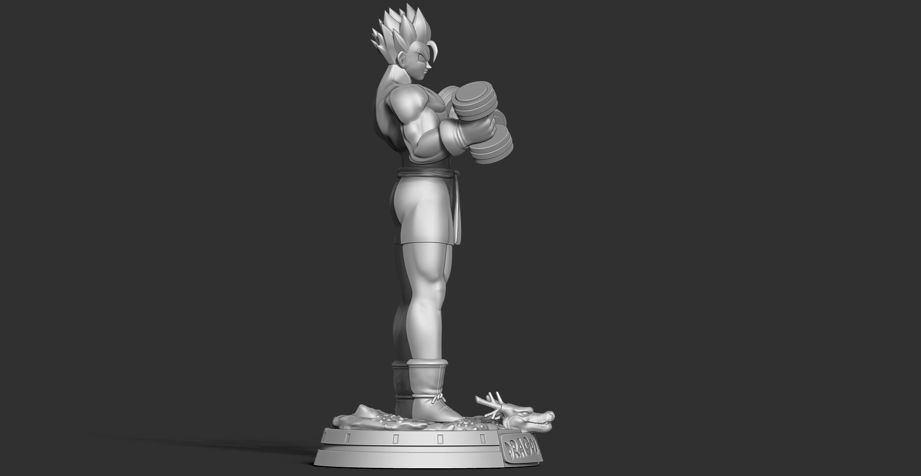 Gohan with gym 3D print model_12