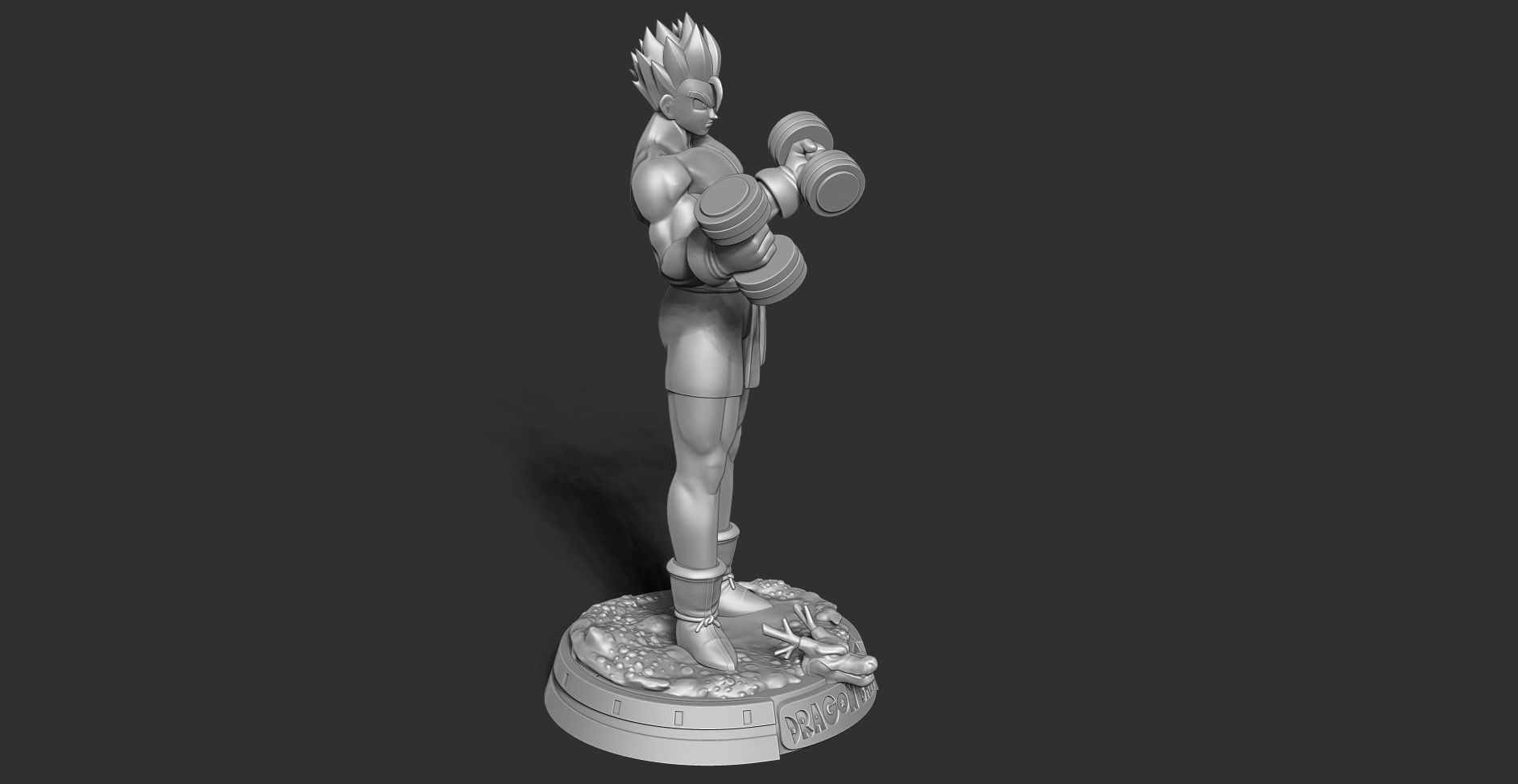 Gohan with gym 3D print model_16