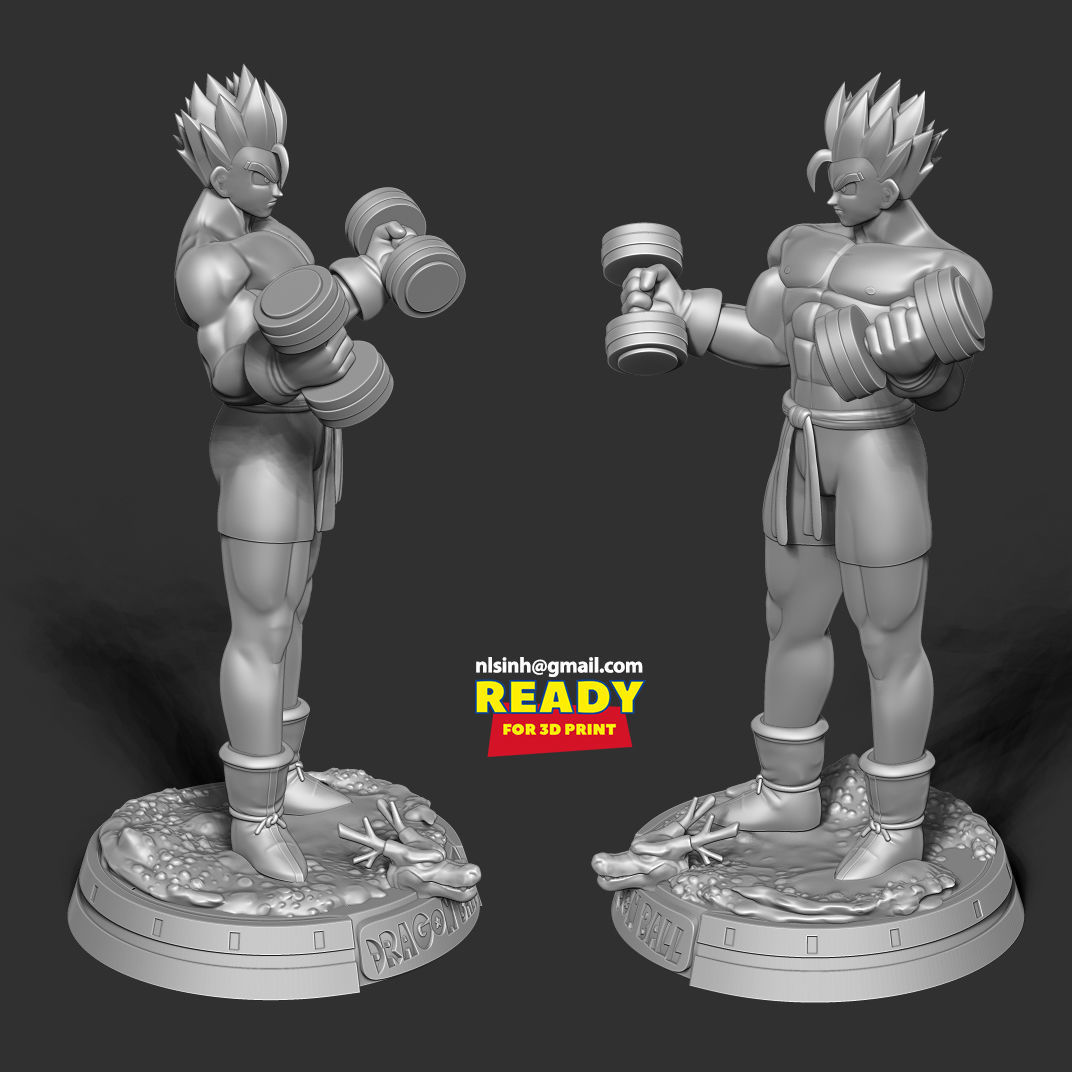 Gohan with gym 3D print model_6