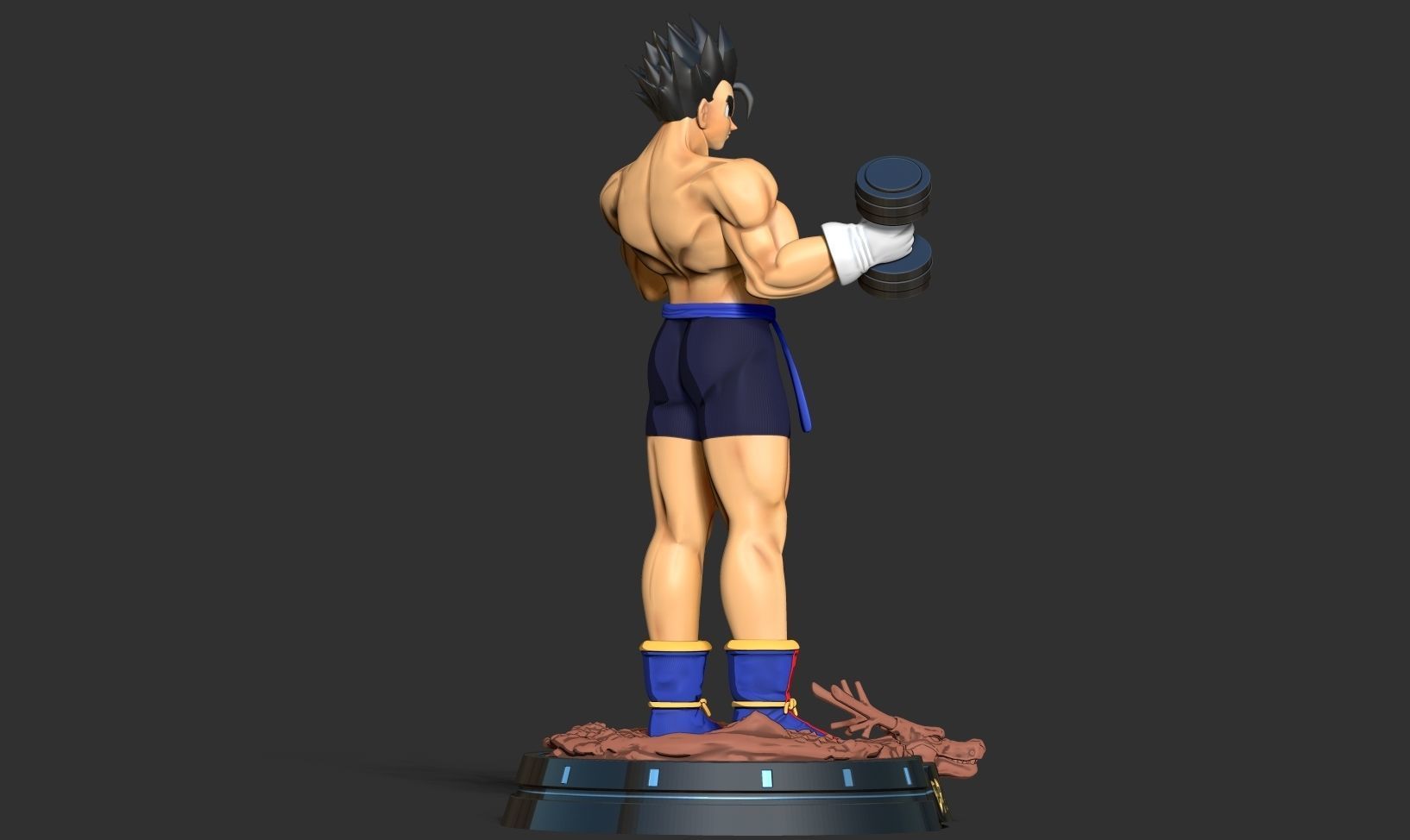 Gohan with gym 3D print model_17