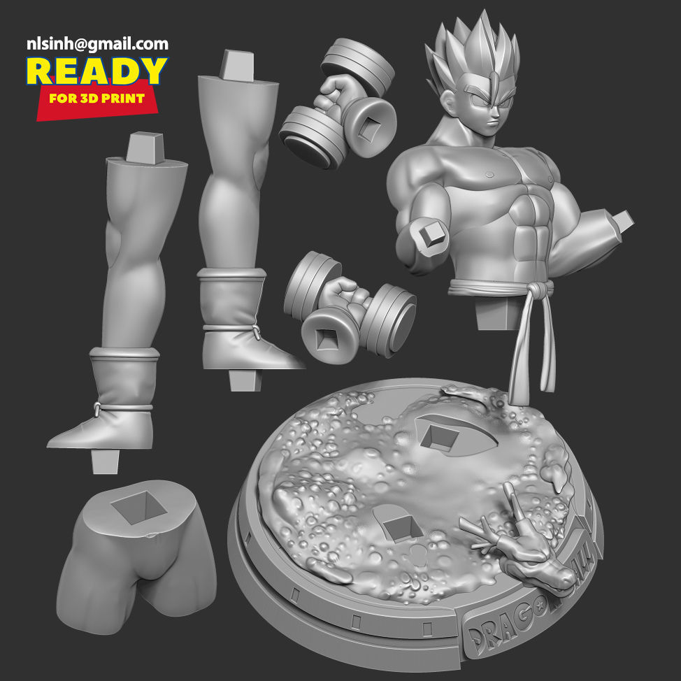 Gohan with gym 3D print model_2