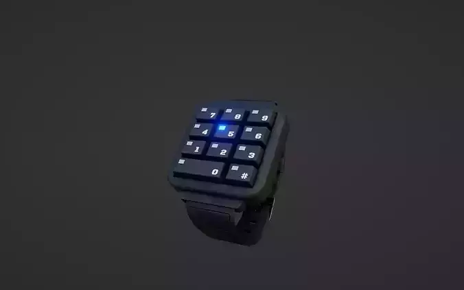 Keyboard Clock Free low-poly 3D model