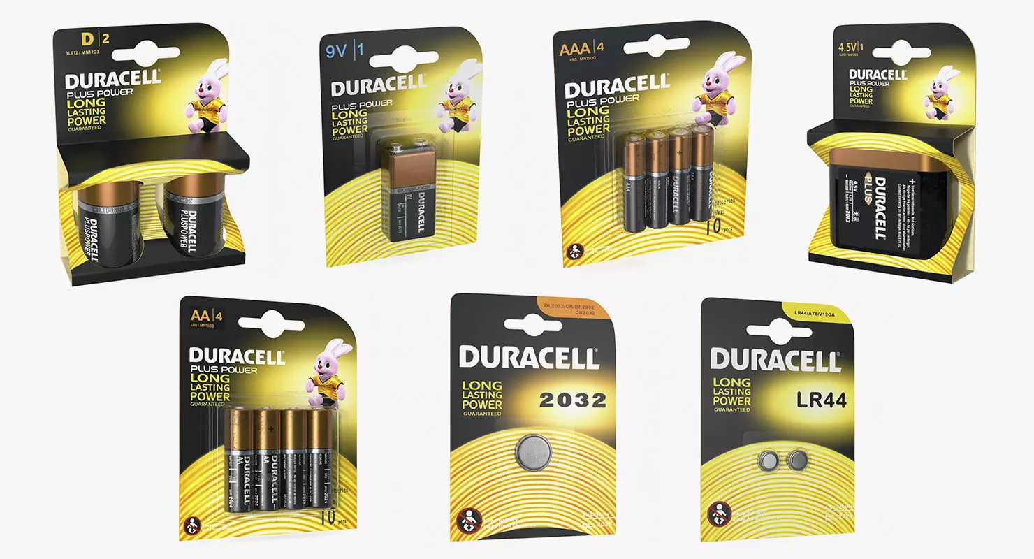 Duracell Batteries Packages Collection _0