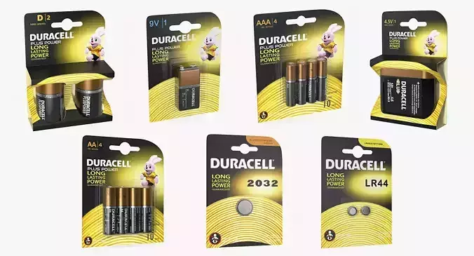 Duracell Batteries Packages Collection