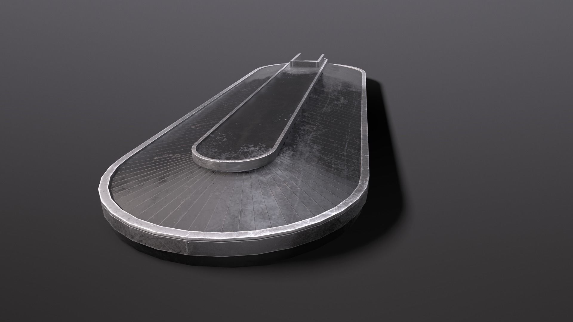 Airport Claim Transporter Baggage Low-poly 3D model_4