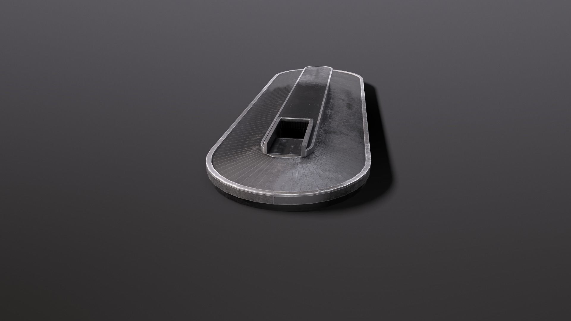 Airport Claim Transporter Baggage Low-poly 3D model_2