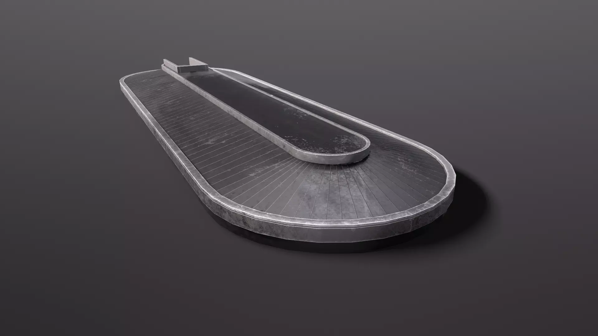 Airport Claim Transporter Baggage Low-poly 3D model_0