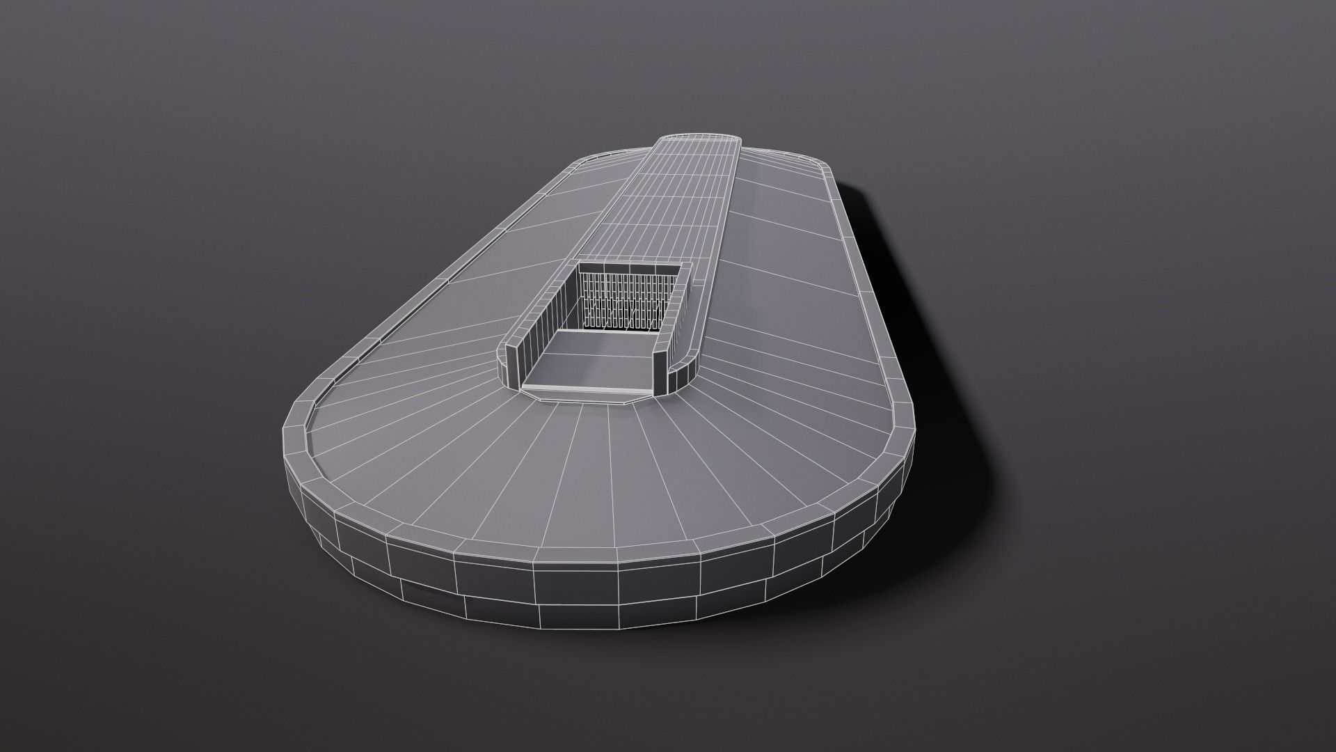 Airport Claim Transporter Baggage Low-poly 3D model_6