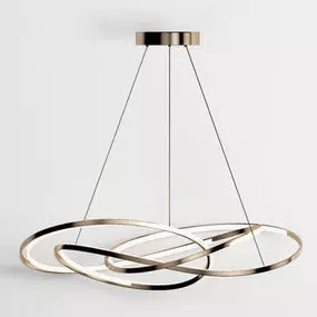 chandelier pendant light with two rings hanging from it Free 3D model