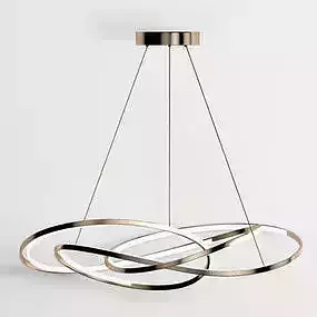 chandelier pendant light with two rings hanging from it
