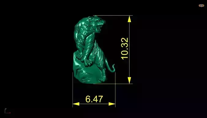 3d printed tiger model 3D print model