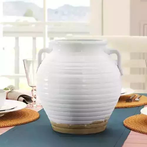 Branford Modern Lacquered Stoneware Pot Planter - 2 Colour 3D model