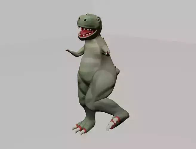 Timesplitters Dinosaur rigged Low-poly 3D model Low-poly 3D model