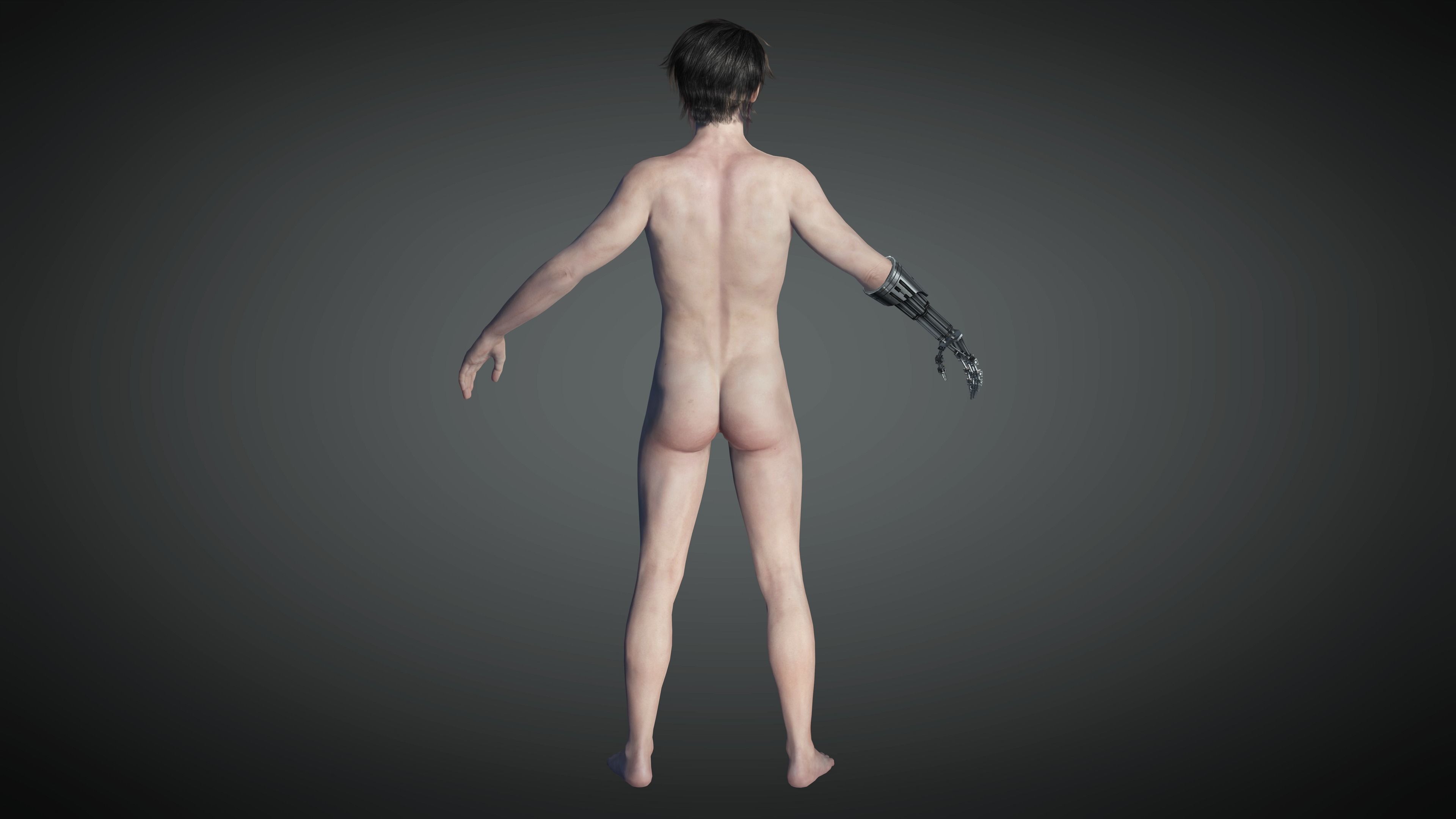 AAA Cyber Punk Male Character 02 Low-poly 3D model_11