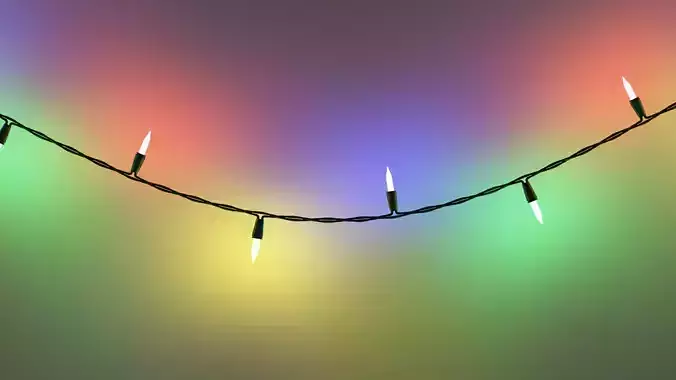 Glowing Holiday Lights Procedural and Posable