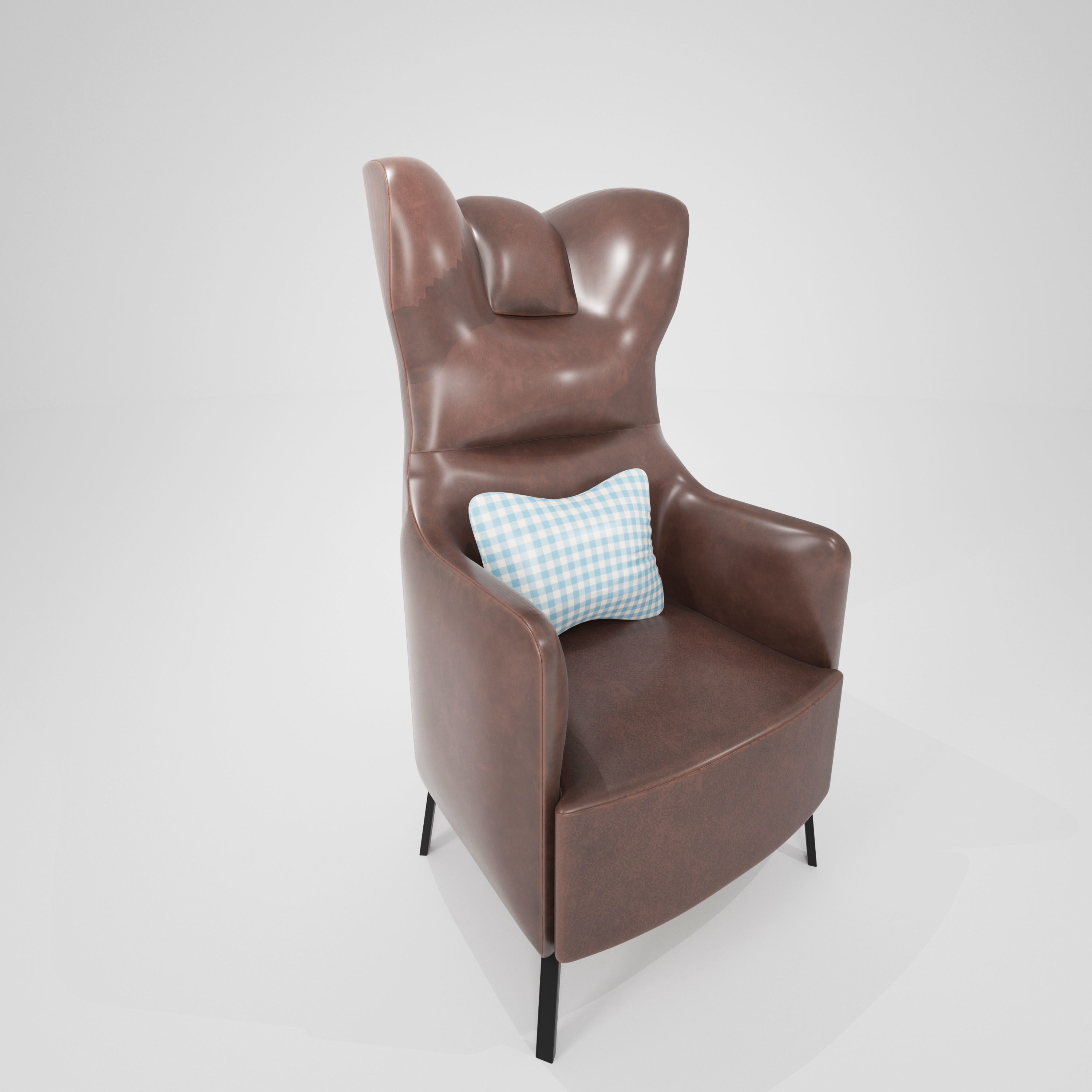 arm chair  Free low-poly 3D model_3