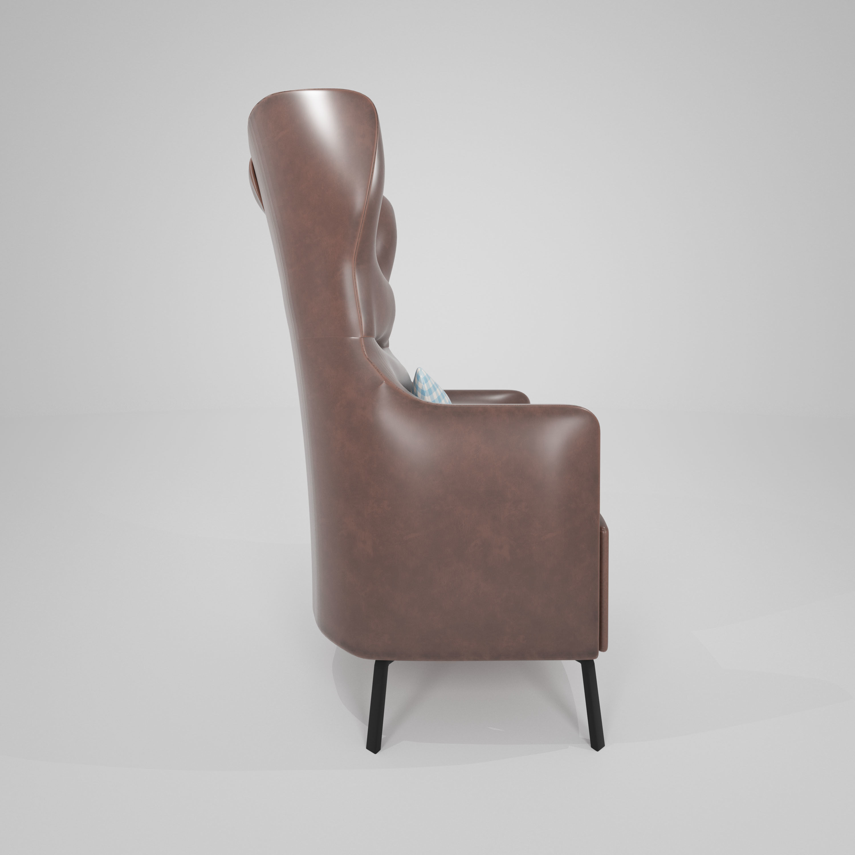 arm chair  Free low-poly 3D model_1