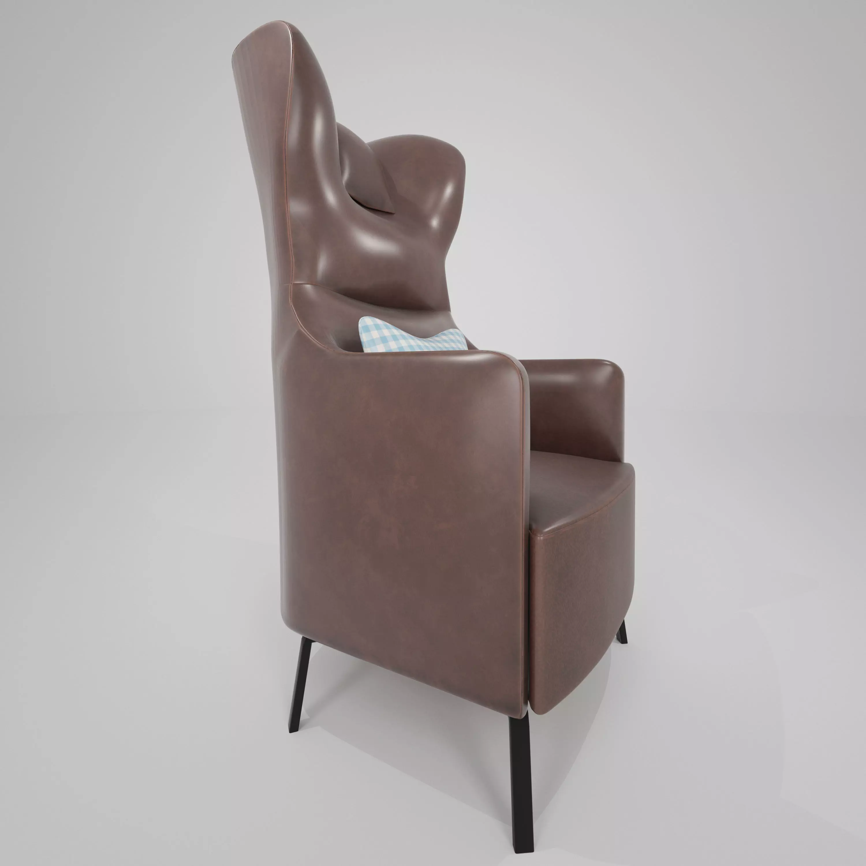 arm chair  Free low-poly 3D model_0