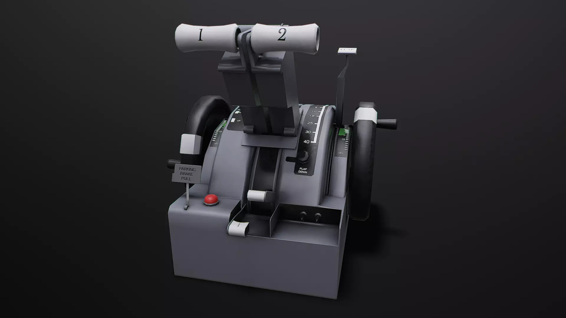 Airplane Control Stand Low-poly 3D model_0