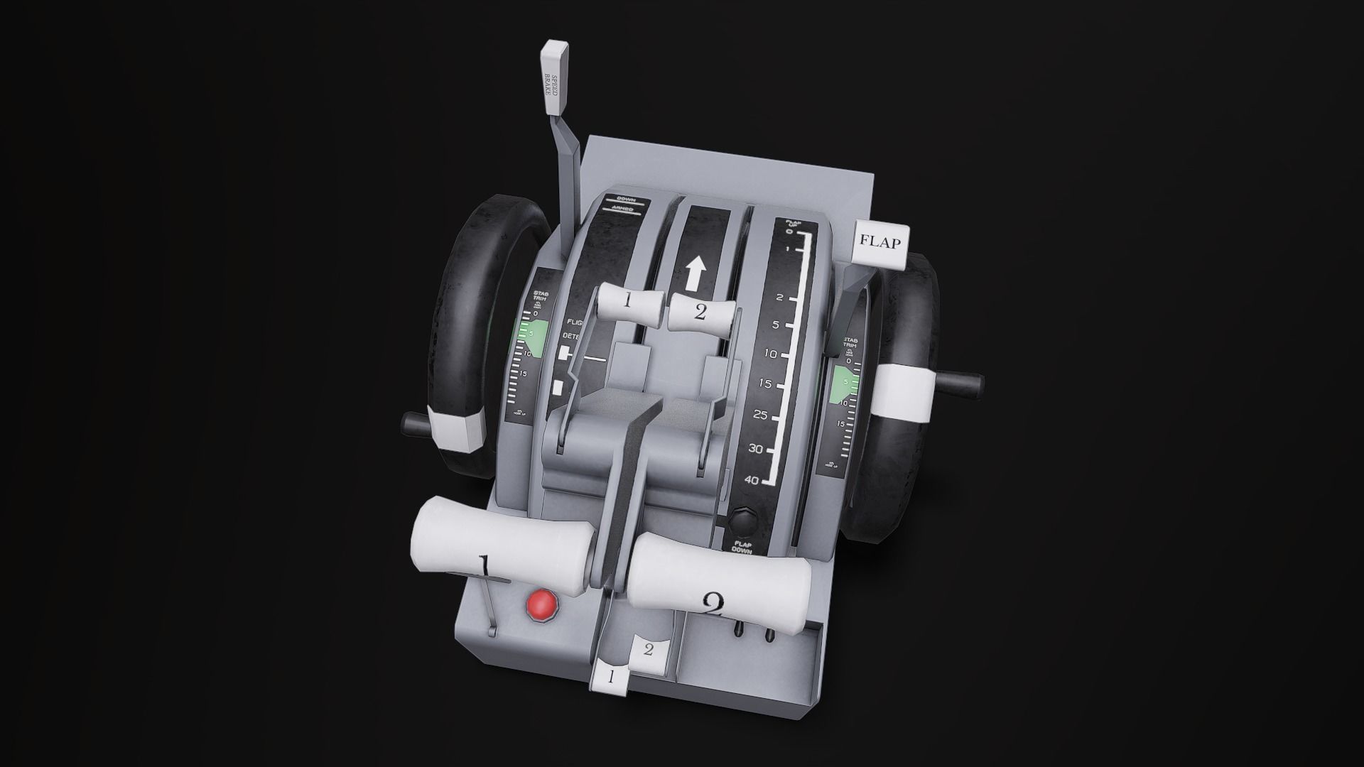 Airplane Control Stand Low-poly 3D model_2