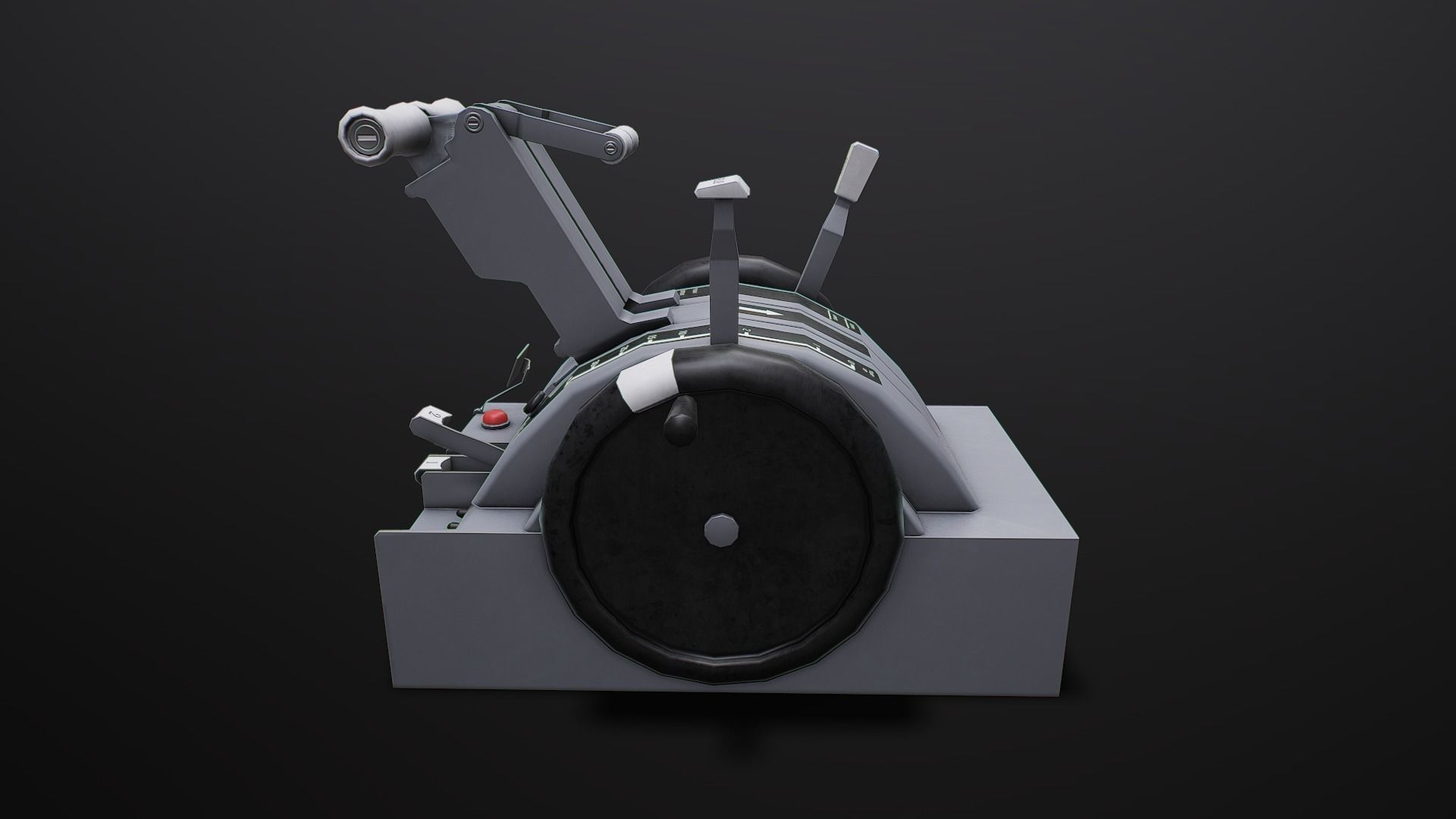 Airplane Control Stand Low-poly 3D model_3