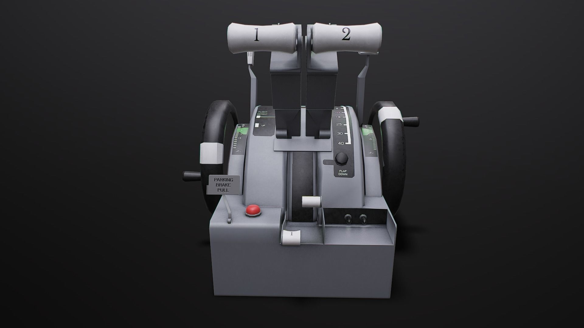 Airplane Control Stand Low-poly 3D model_8