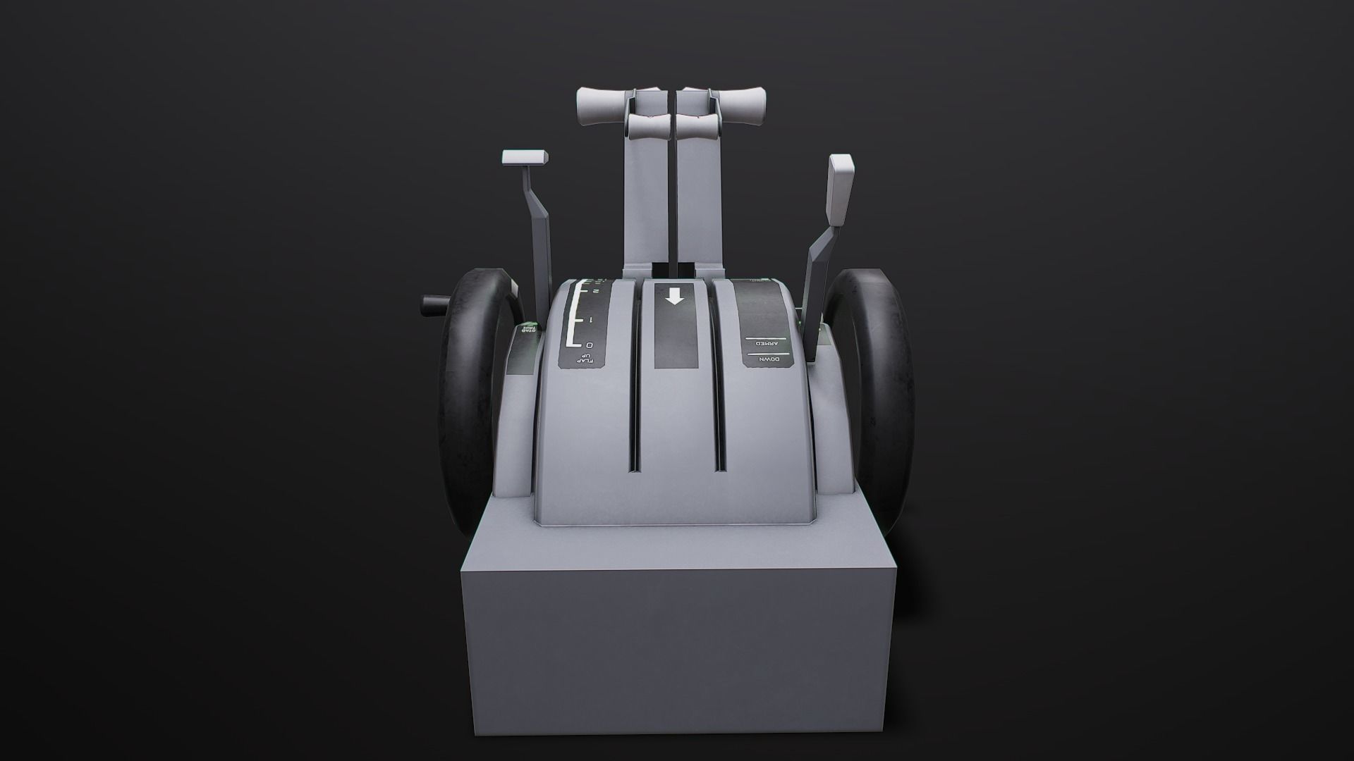 Airplane Control Stand Low-poly 3D model_4