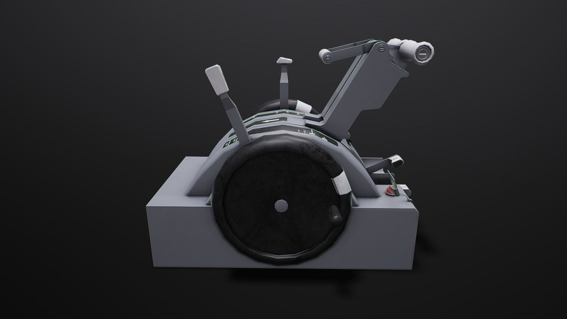 Airplane Control Stand Low-poly 3D model_5