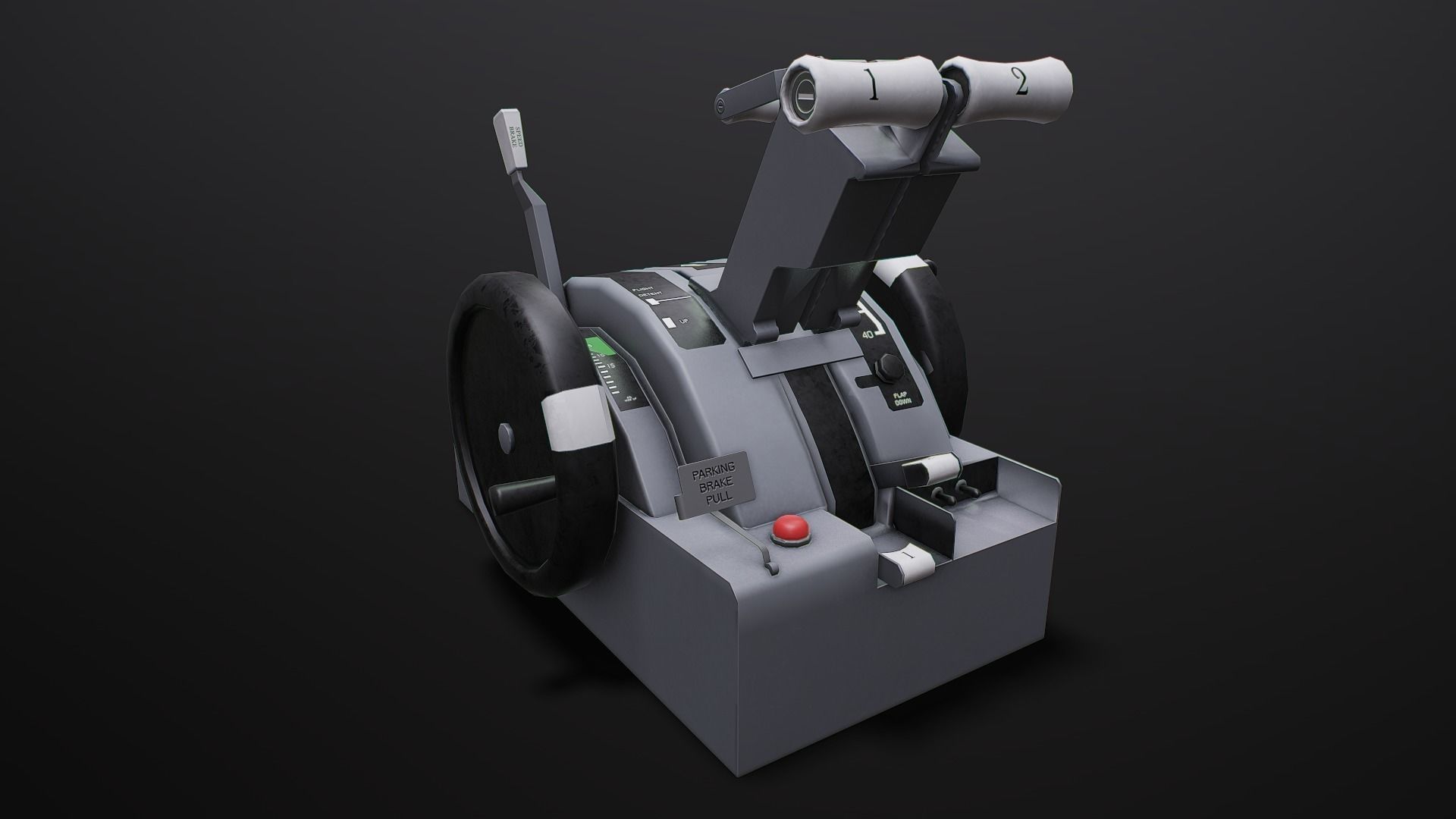 Airplane Control Stand Low-poly 3D model_6