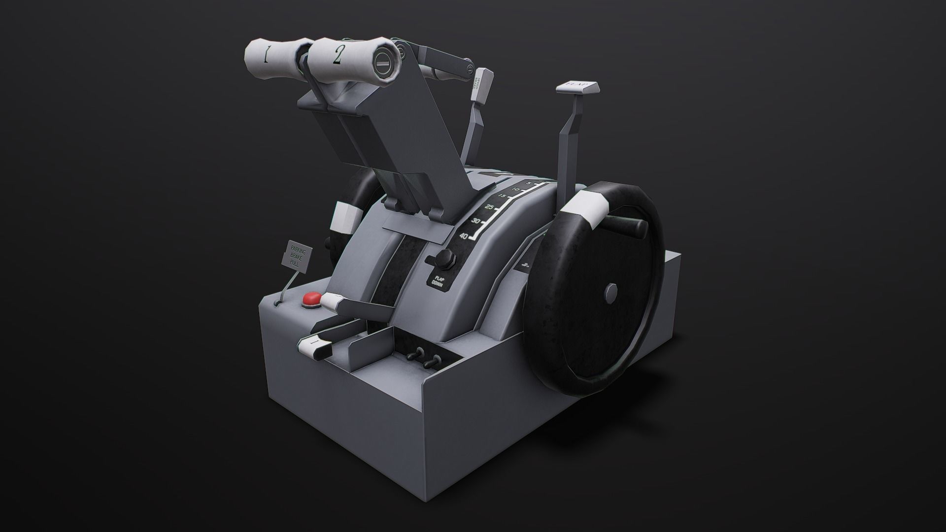 Airplane Control Stand Low-poly 3D model_7
