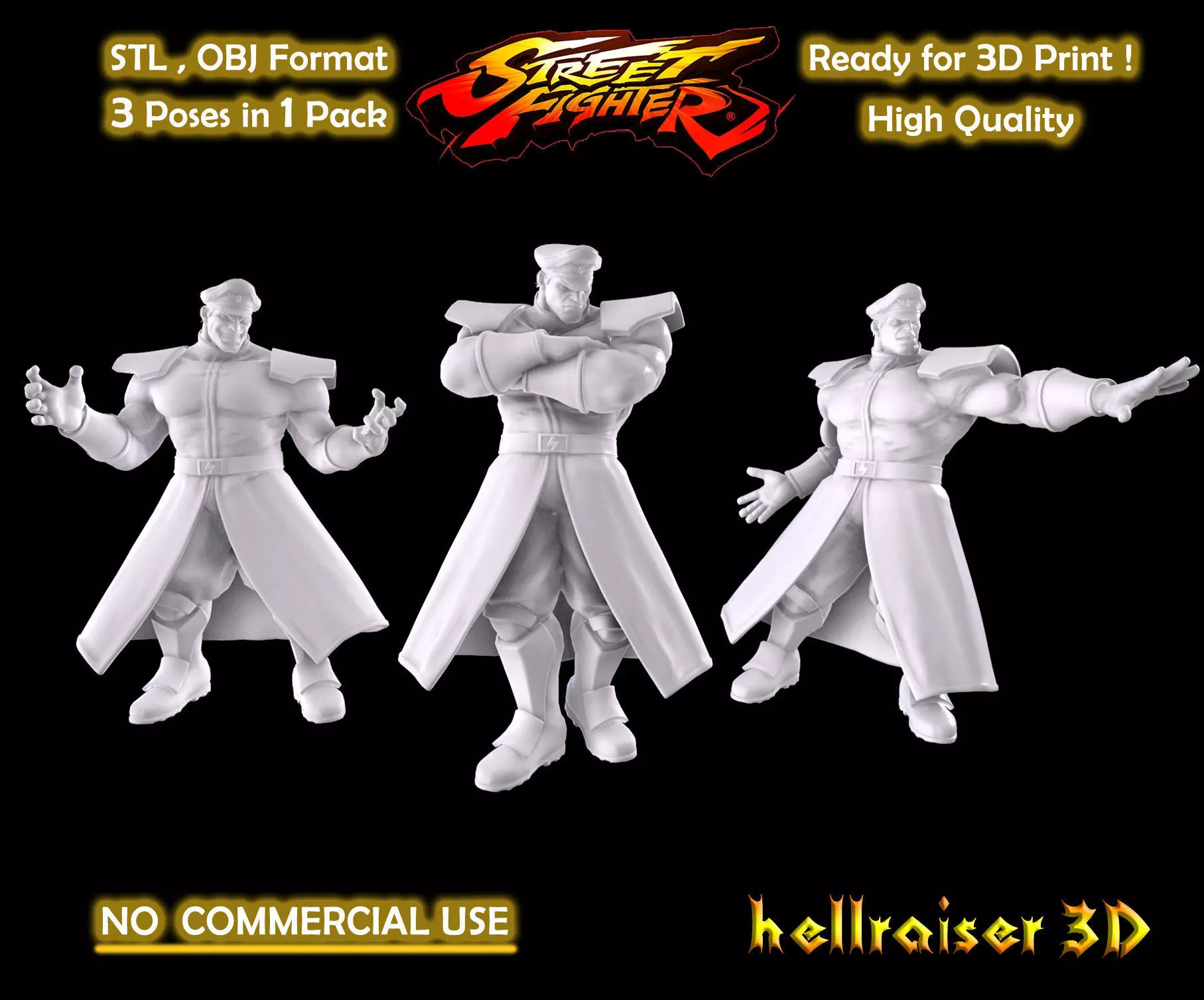Street Fighter - M Bison 3D print model_0