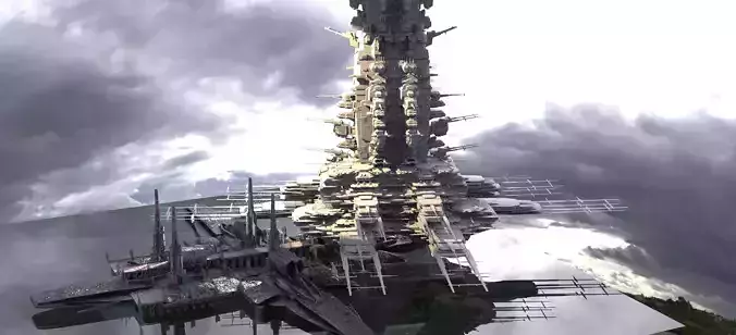 Skyscraper Military Space Weapons research base