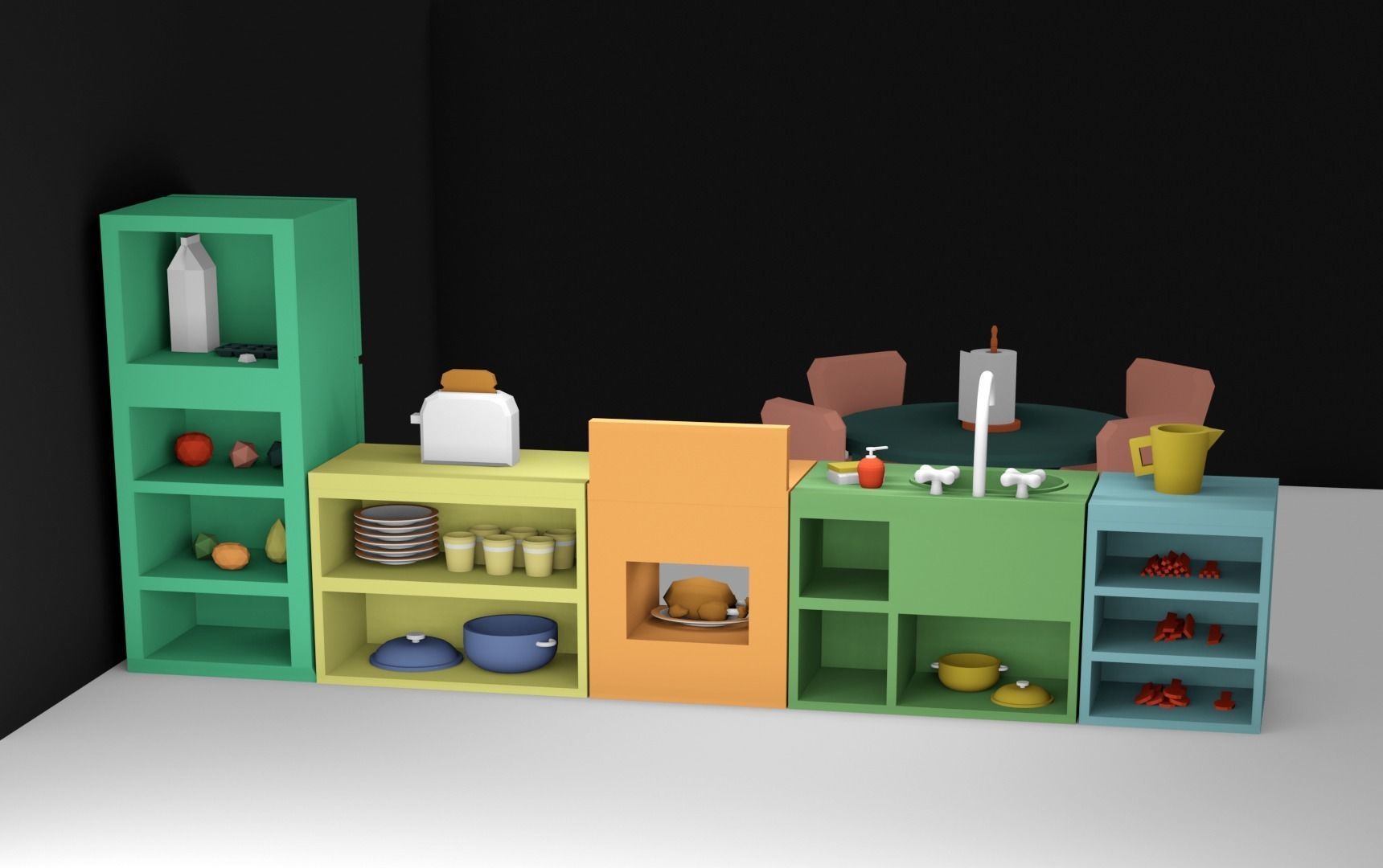 Kitchen Game Assets 3D print model_3