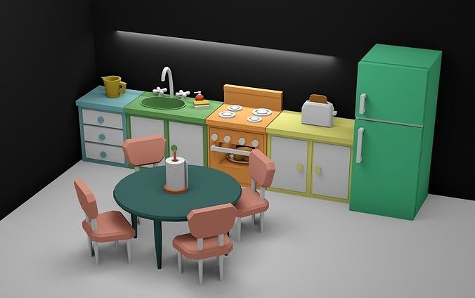 Kitchen Game Assets 3D print model