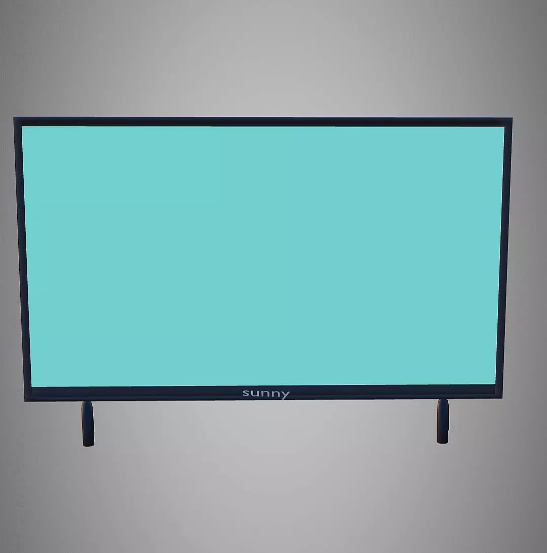 flat tv Free low-poly 3D model_0