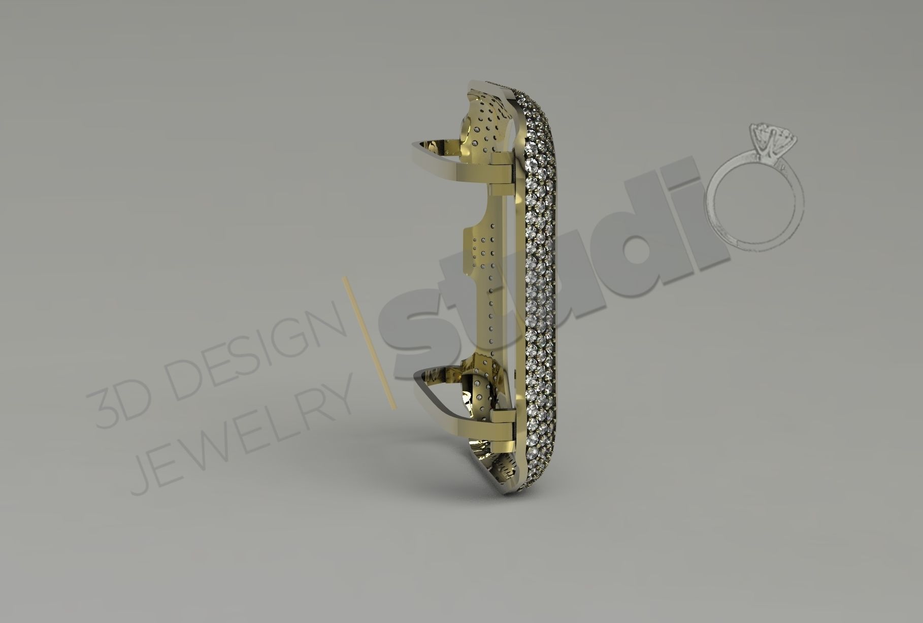 Apple iWatch series 3 cover 3D print model_2