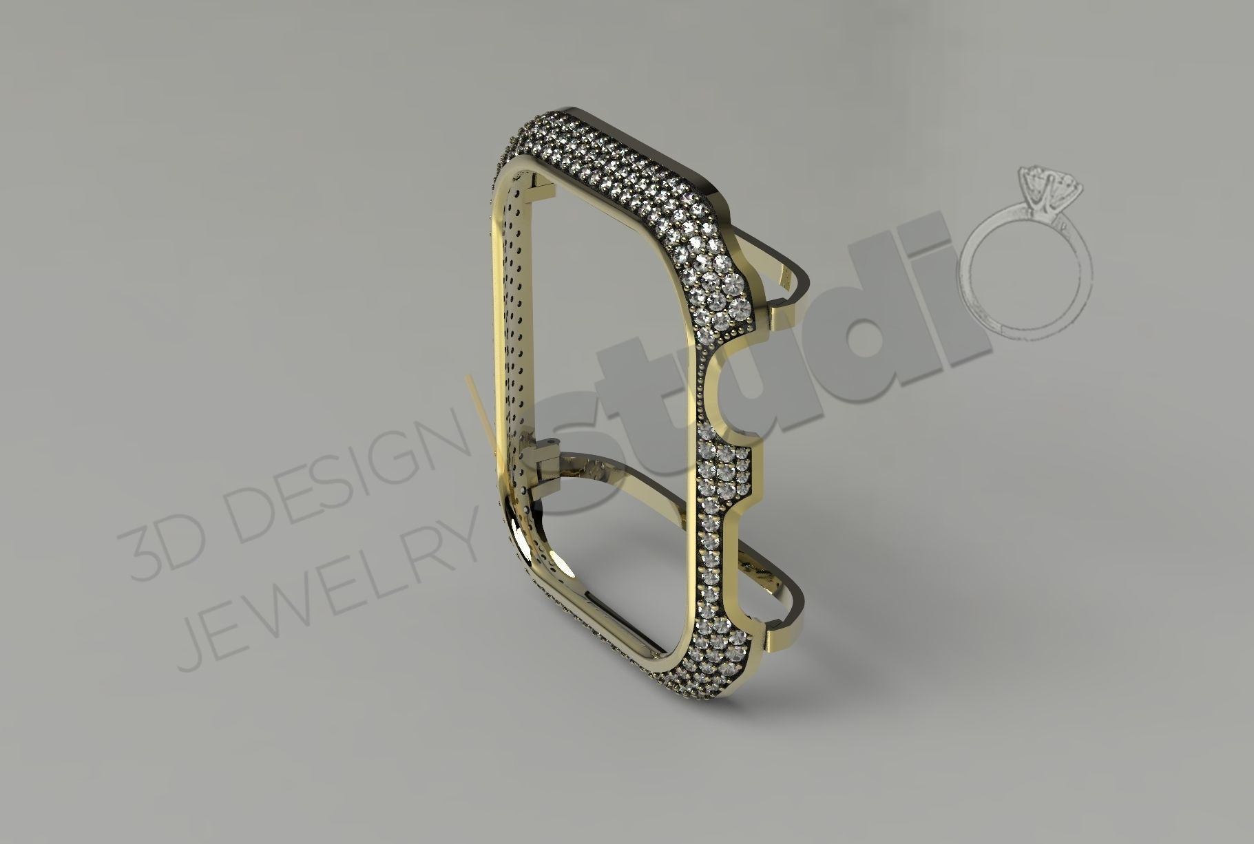 Apple iWatch series 3 cover 3D print model_1